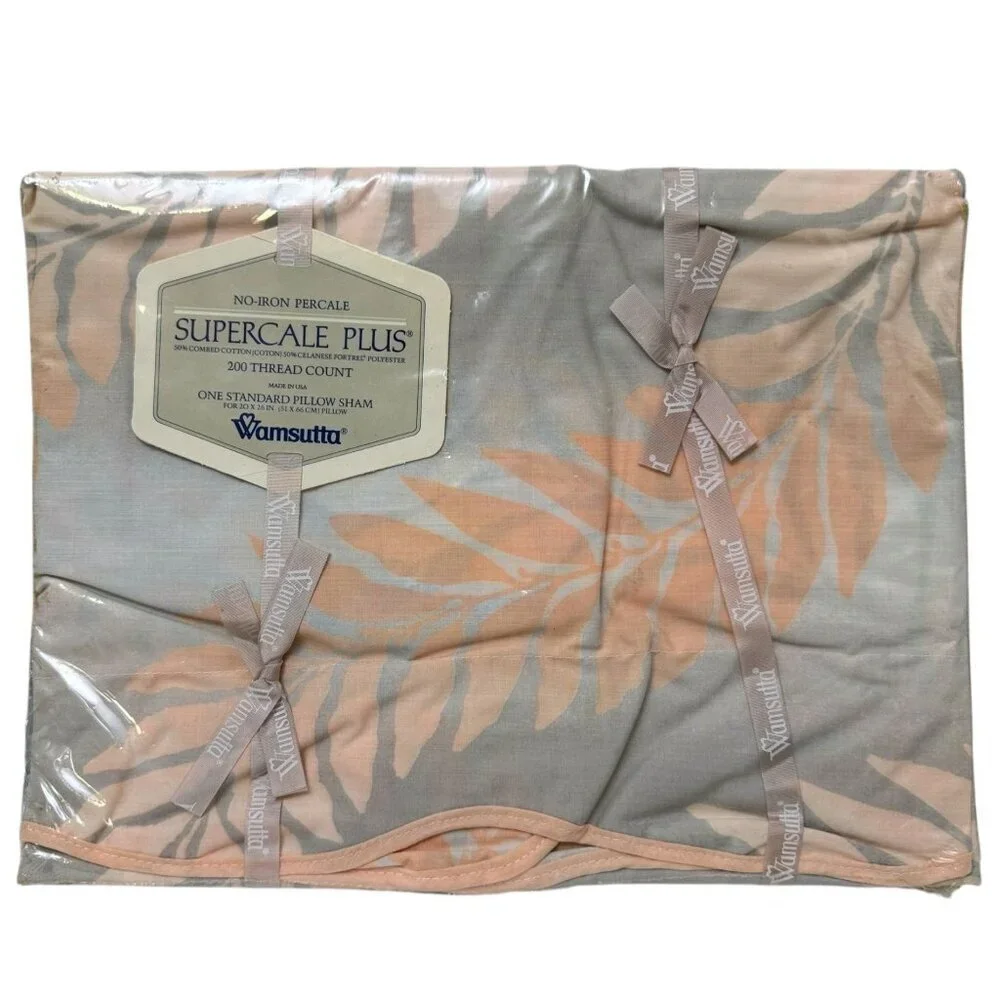 Wamsutta Pillow Sham Supercale Standard Pillowcase No Iron Cotton Blend NWT